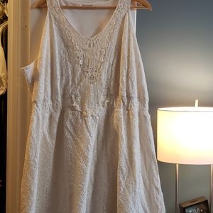 Plus size white dress